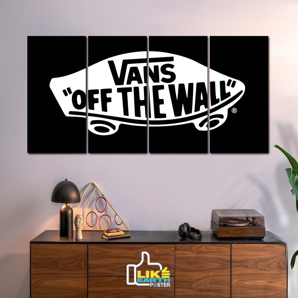 Poster kayu hiasan dinding Hiasan kamar aesthetic Poster supreme Streetwear brand stussy nike vans