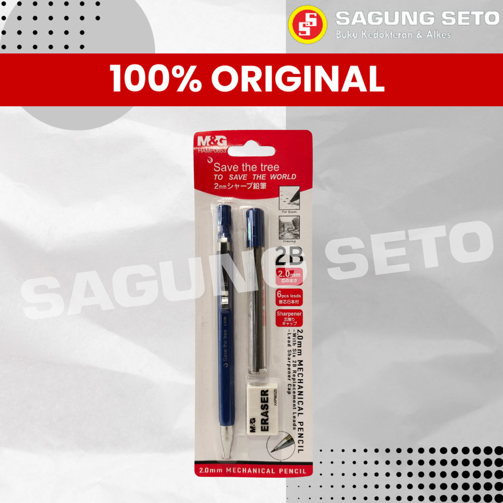 

MECHANICAL PENCIL 2B SET HAMP0653 / PENSIL MEKANIK 2B SATU SET DENGAN ISI DAN PENGHAPUS