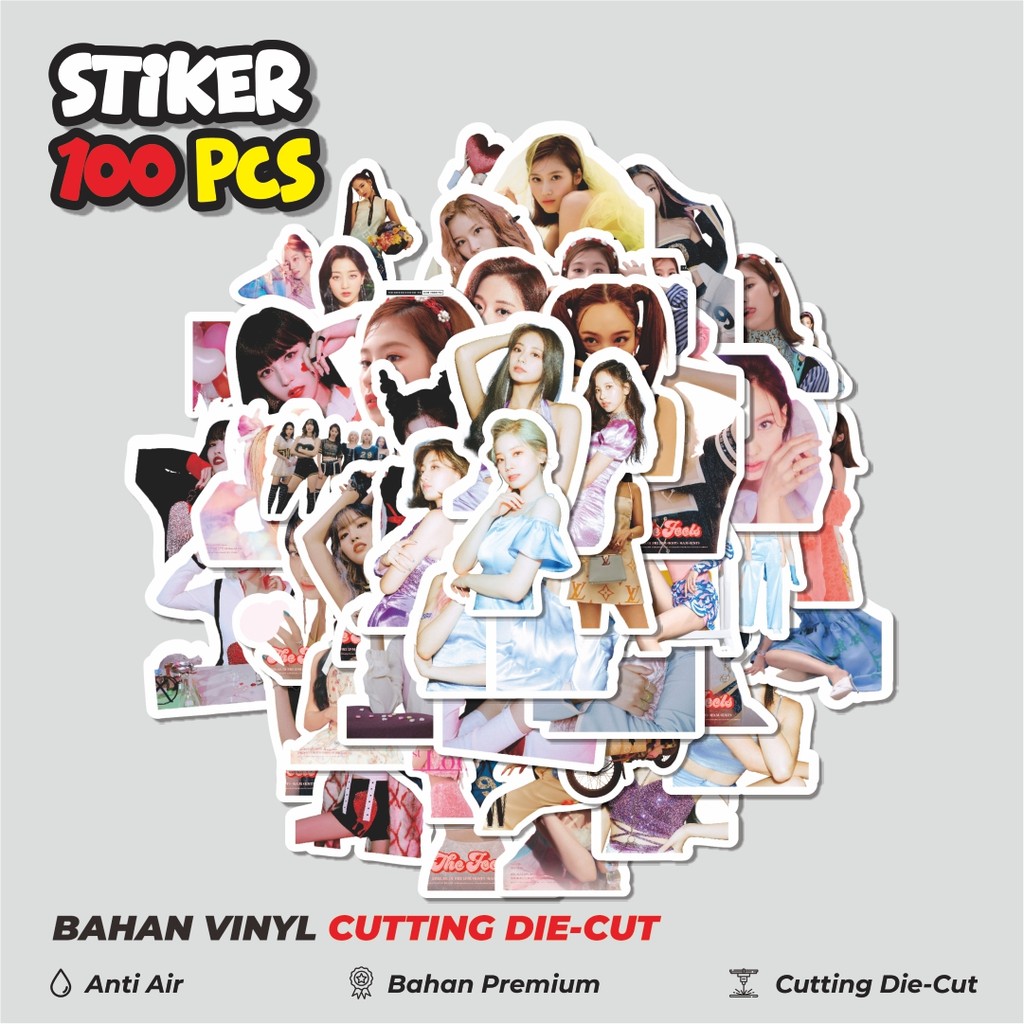 

Terbaru! 50 pcs Stiker TWICE Album 1&2 Dekorasi Lucu Kreatif untuk Notebook, Skateboard, HP