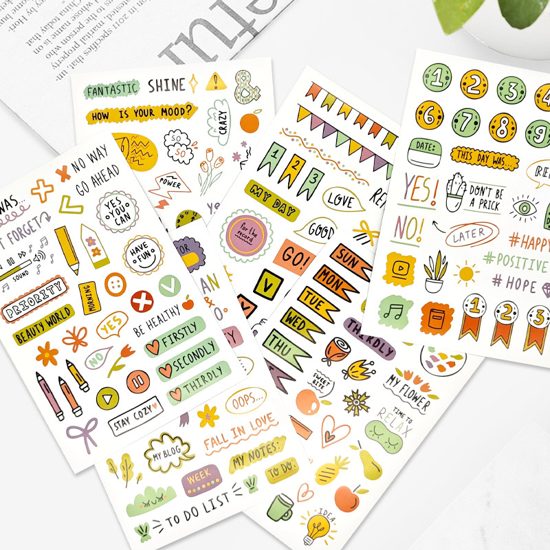 

Hand-Drawn Element Graffiti Stickers Children Aesthetic DIY Study Arrangement Marker Stickers Personalized Creative Stickers Toy