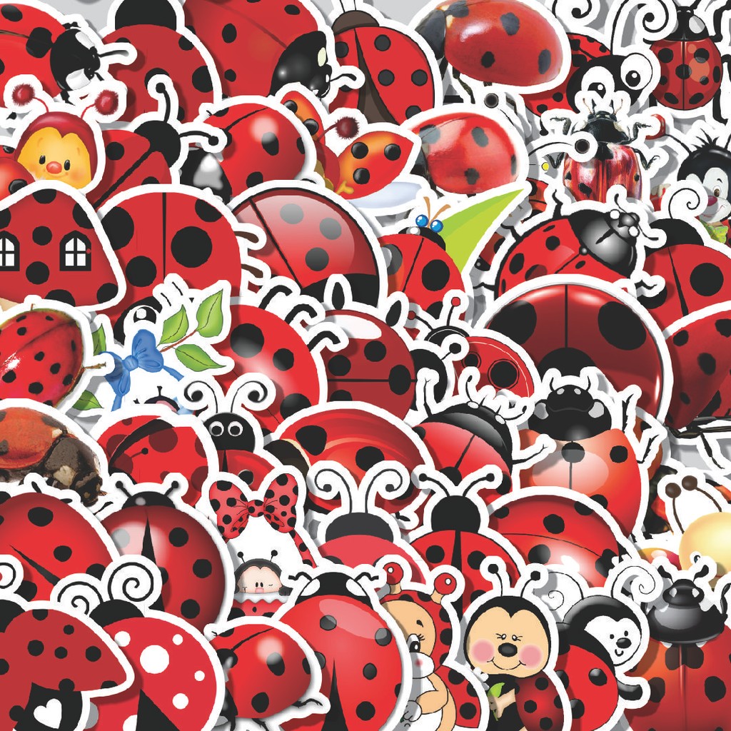 

Stiker Cutting Pack Stiker Ladybug/Ladybird Series 1 Isi 100Pcs Series Aesthetic Lucu Keren Untuk Koper Bahan Vynil