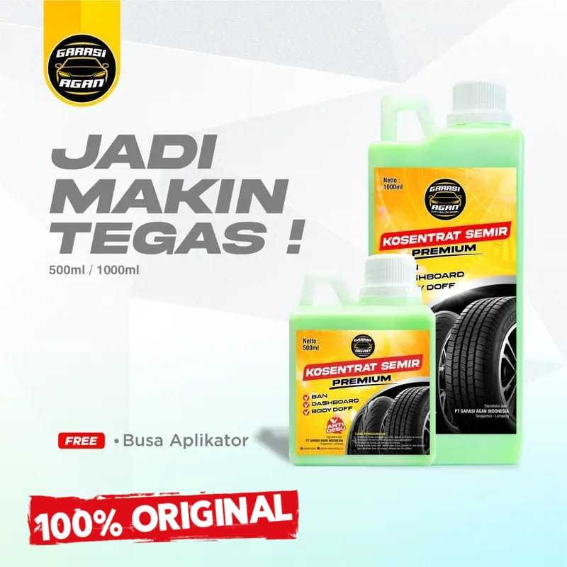 GARASI AGAN Kosentrat Semir Premium 1Liter Semir Ban Anti Debu Semir Jok Semir Dashboard & Body Doff
