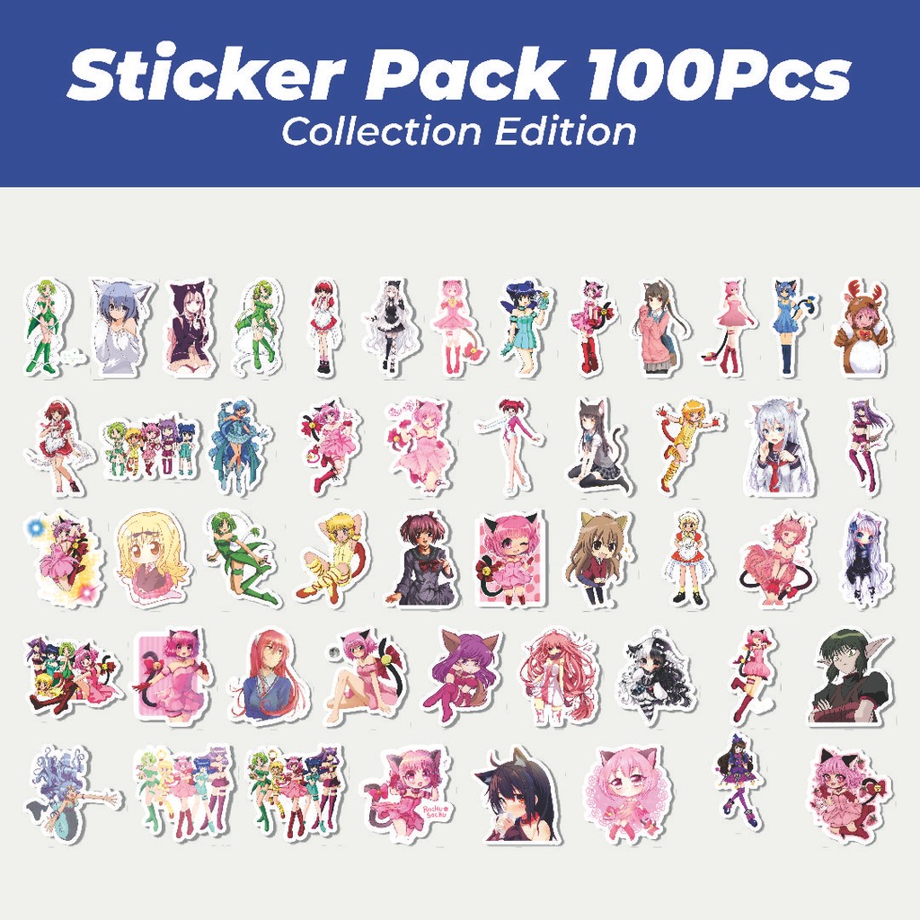 

Hot Stiker Manga Tokyo Mew Mew Lucu Anti Air Stikers Berperekat Waterproof Sticker Decal Buat Motor Helm Buku Journal Koper Casing HP Laptop Botol Minum