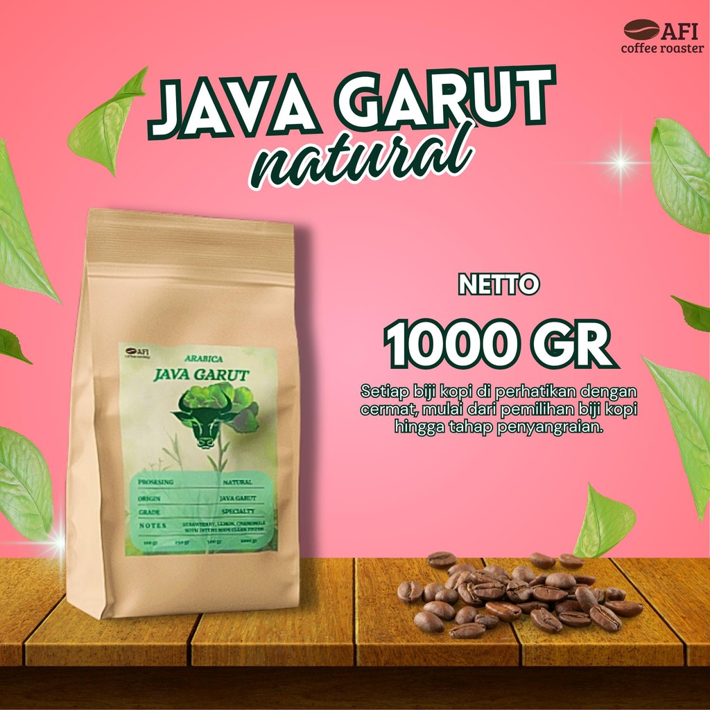 

Arabika Java garut natural roasted beans 1kg | biji kopi mateng