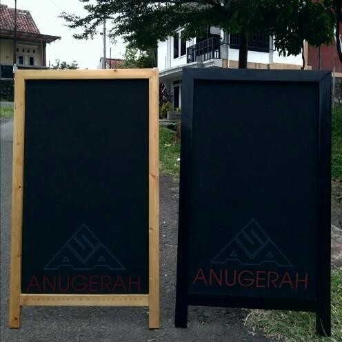 

Worth it!!! chalkboard menu 50*80cm standing papan tulis kapur - Natural Kayu
