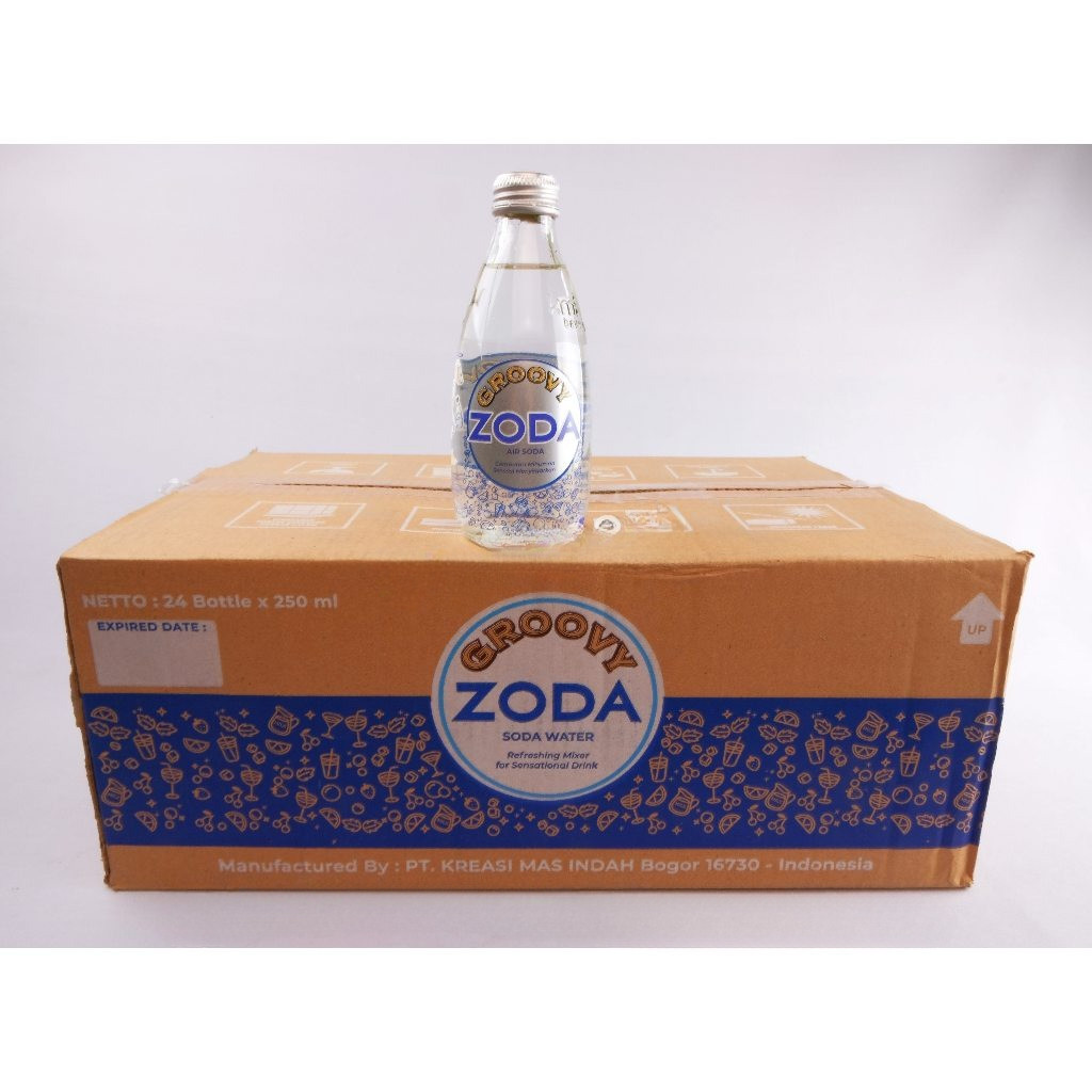 

Groovy Zoda Soda Water / Zoda Air Soda kemasan Botol 24 x 250 ml