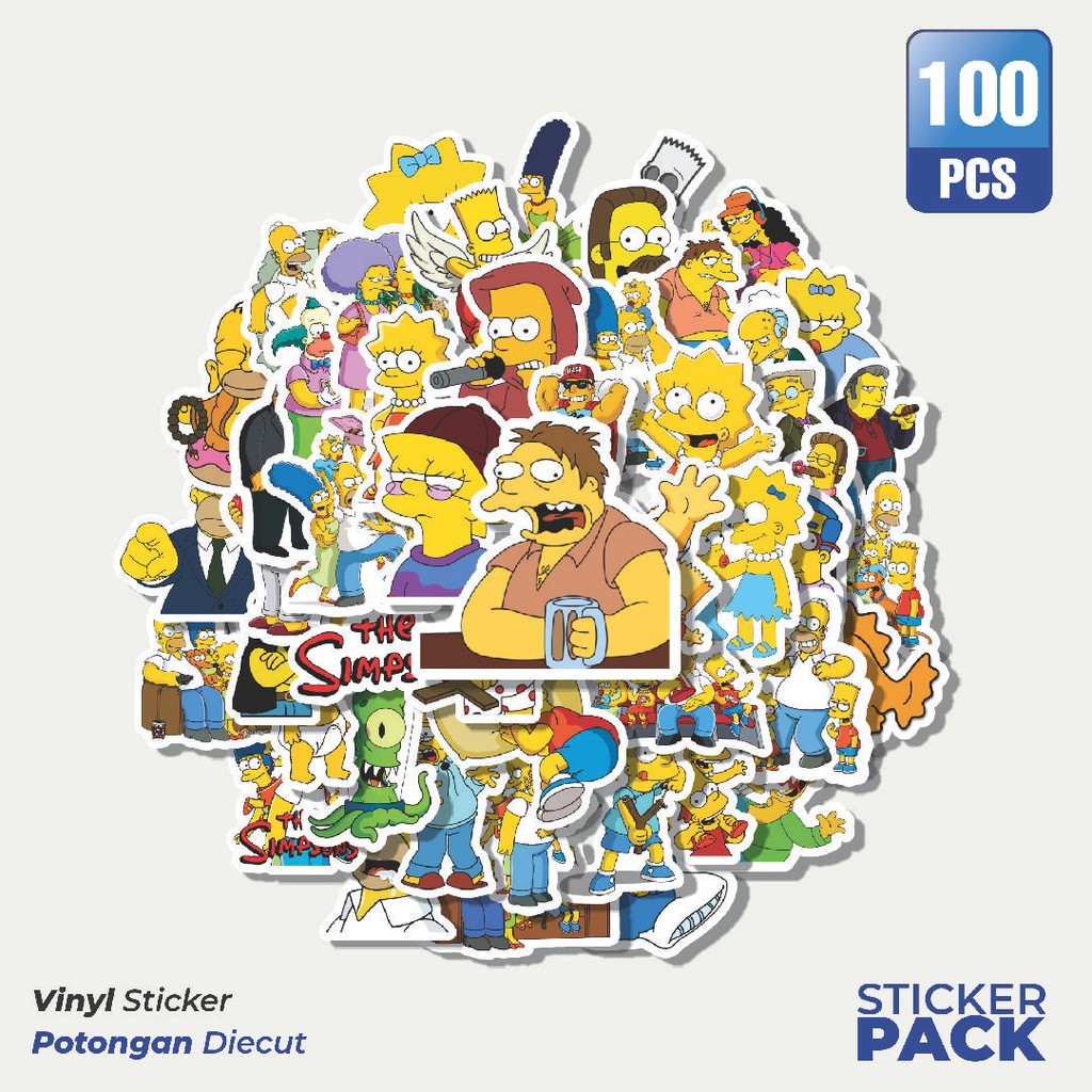 

Stiker Vinyl Stiker Kartun The Simpsons Series - SIMPSONS 1 Waterproof Aesthetic- Untuk Laptop, Motor, dan Helm - Paper Stationery Pack