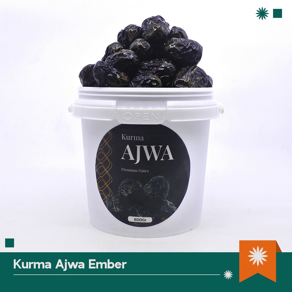 

KURMA AJWA MADINAH PREMIUM / KURMA AJWA KEMASAN EMBER /KURMA NABI ASLI MADINAH