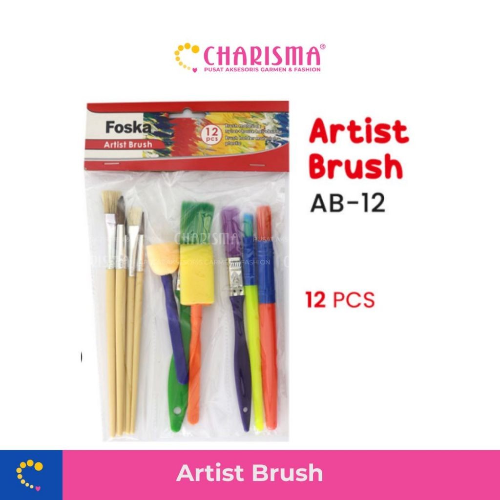 

Charisma Artist Brush - Foska Kuas Lukis Gambar - AB-12