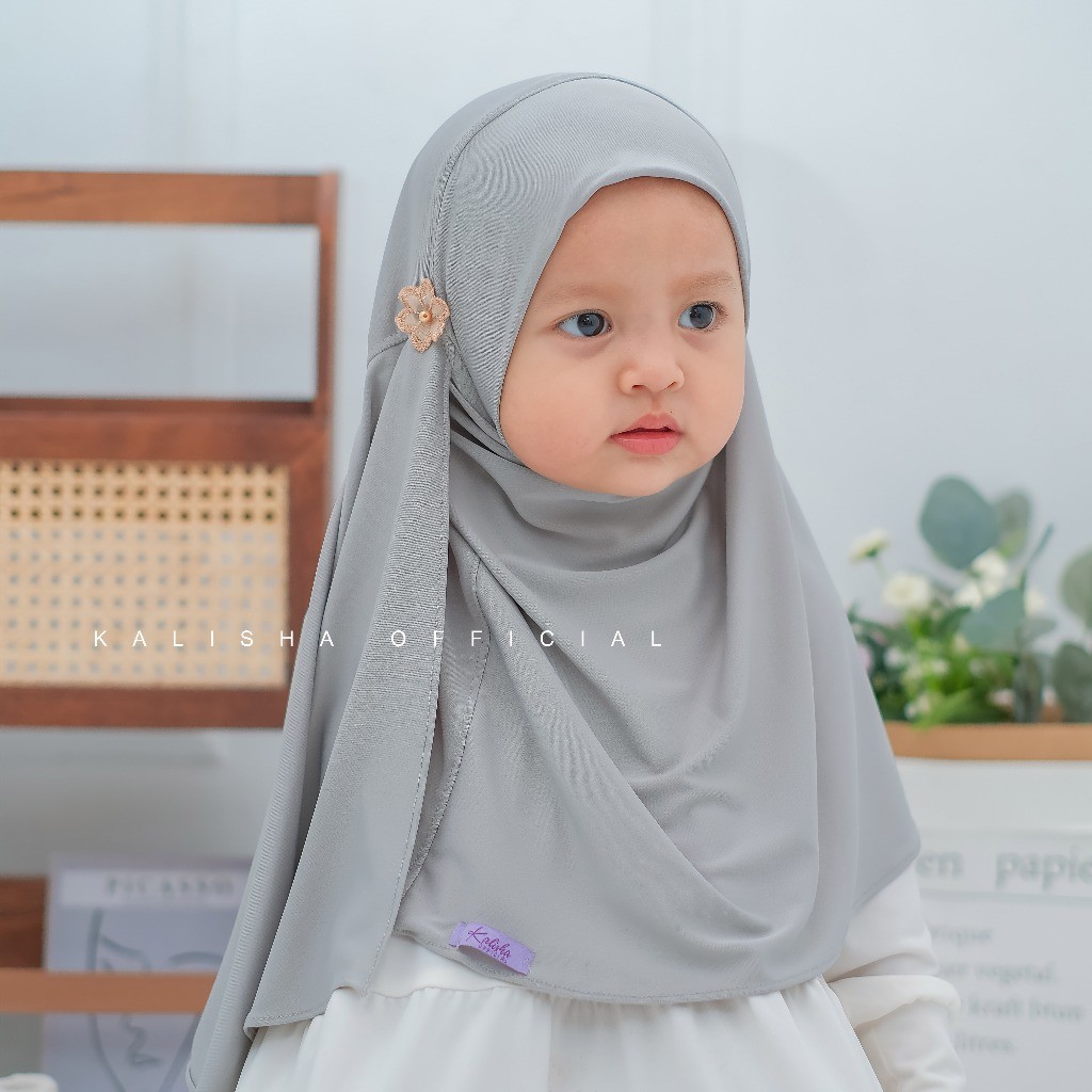 EVEELOVA - Kerudung Anak Umur 2 - 4 Tahun Pashmina Anak Instan Jilbab Anak Perempuan Talita Hijab In