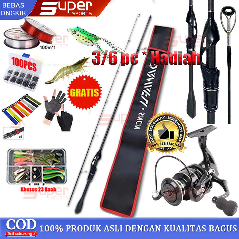 【8 Buah Set】Joran Pancing Set Dengan Bahan Serat Karbon Joran Pancing Spinning & Casting 1.65M 1.80M