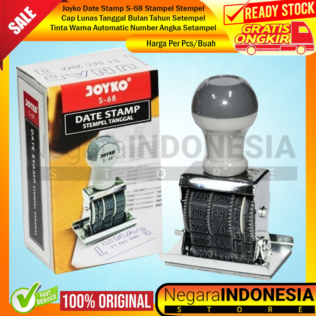

Jk Stempel Lunas Date Stamp S-68 Stampel Tanggal Cap Bulan Tahun Setempel Tinta Warna Stemp Automatic Number Angka Alat Pengecap Kertas Date Nomor Otomatis Self Inking Setampel Sekolah Kantor Perlengkapan