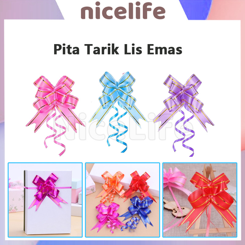 

Pita Serut 50mm Lis Gold Isi 10pcs / Pita Serut