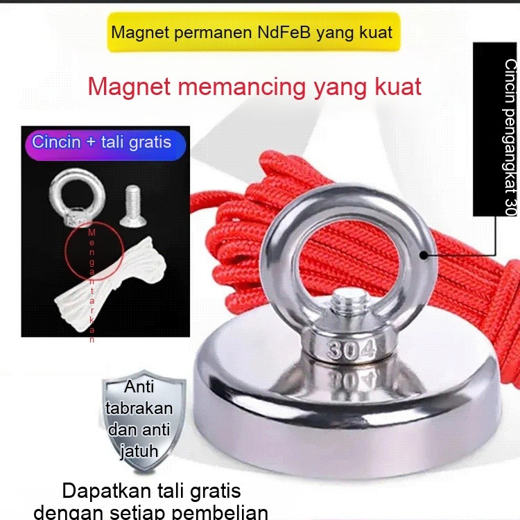200KG Magnet Neodymium Super Kuat /Magnet Pancing Kuat - Magnet Neodymium Tahan Air Dalam untuk Ambi