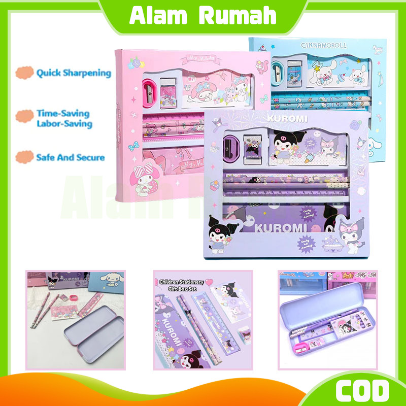 

Alat Tulis Set paket Komplit 7 in 1 / Stationery Complete Lengkap / Kotak Pensil Anak / Souvenir Hadiah kado / Set ATK Lucu dan Murah