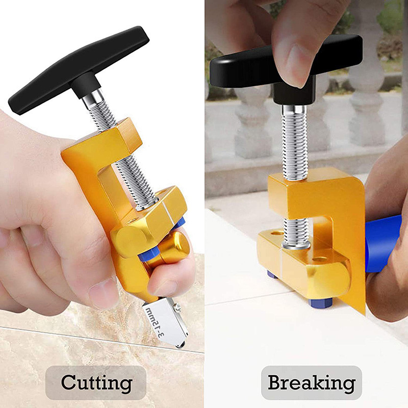 

2 in 1 Glass Ceramic Tile Cutter with Knife Wheel Diamond Roller Cutter Cutting Machine Opener Breaker Tools Accessories