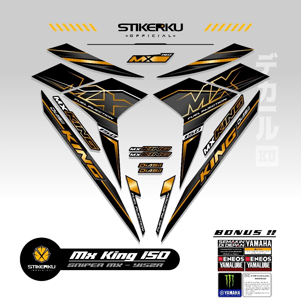 Sticker Striping Jupiter Yamaha Mx King Motif Simple Kekinian