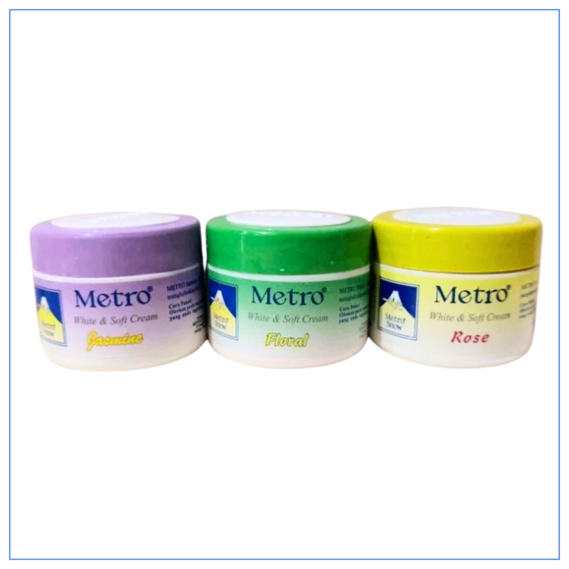 METRO SNOW WHITE & SOFT CREAM Metro Snow Cream Pelembab Wajah Hazeline