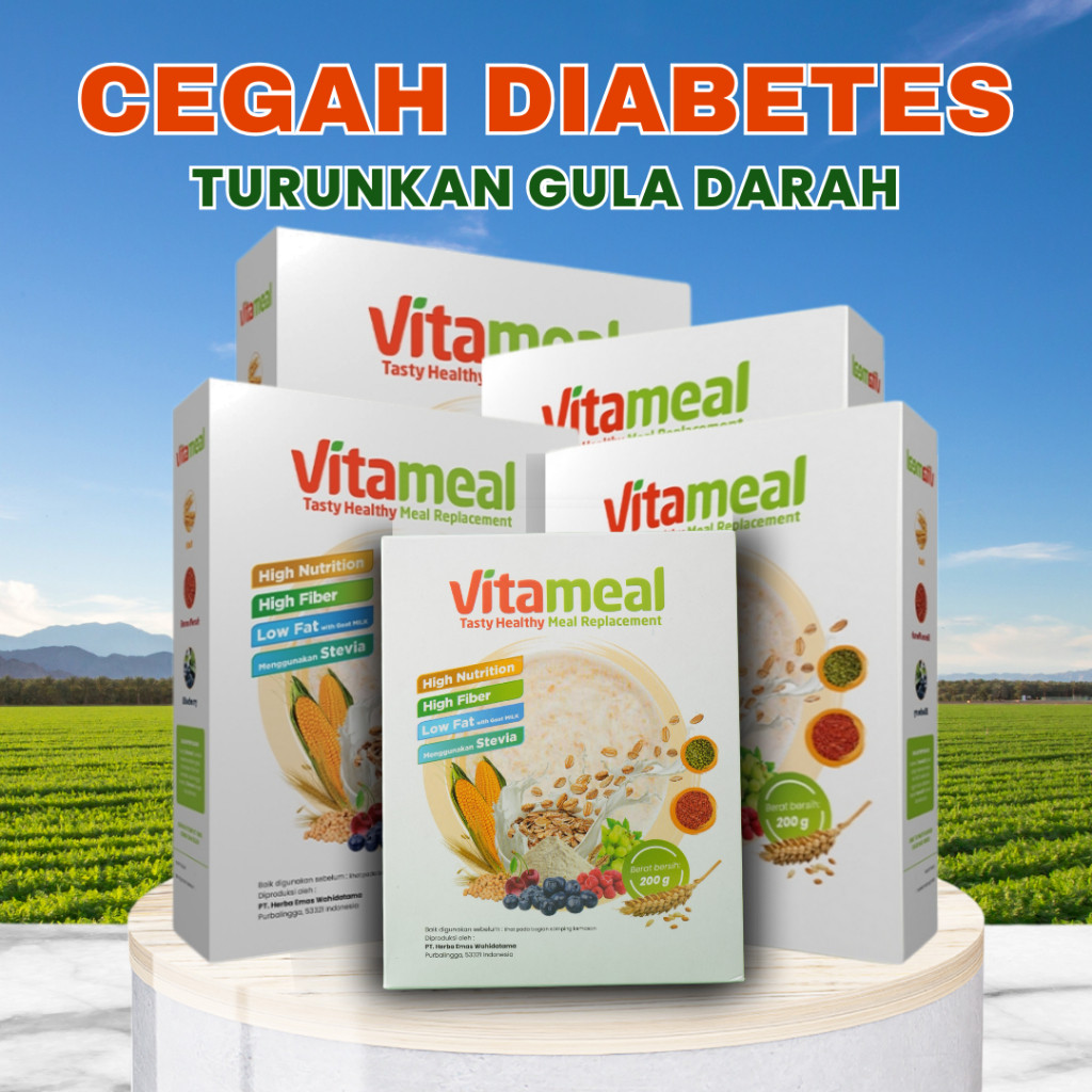 

[ DIJAMIN ] Paket Hemat Vitameal Sereal Sehat Lambung Dewasa Suplemen Asli Herbal Mengatasi Diabetes Serat Menahun Ampuh Gula Stevia Tanpa Suntik Insulin Sehat Gerd Kolesterol Original OFFICIAL STORE RESMI BPOM VITAMEL SUPERFOOD