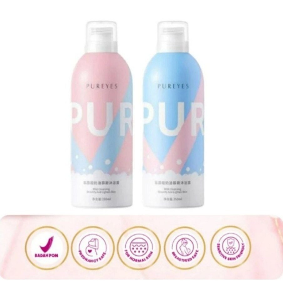 Whipped Mousse Korean Glowing Skin / READY Pureyes Milk White Shower Milk Whitening Foam BEST SELLER