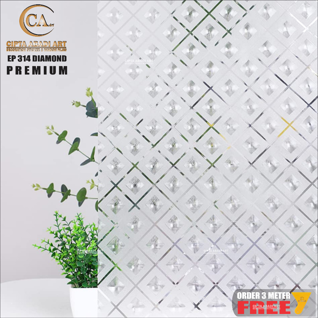 Stiker Kaca Jendela Rumah Premium 3D Lebar 122 cm