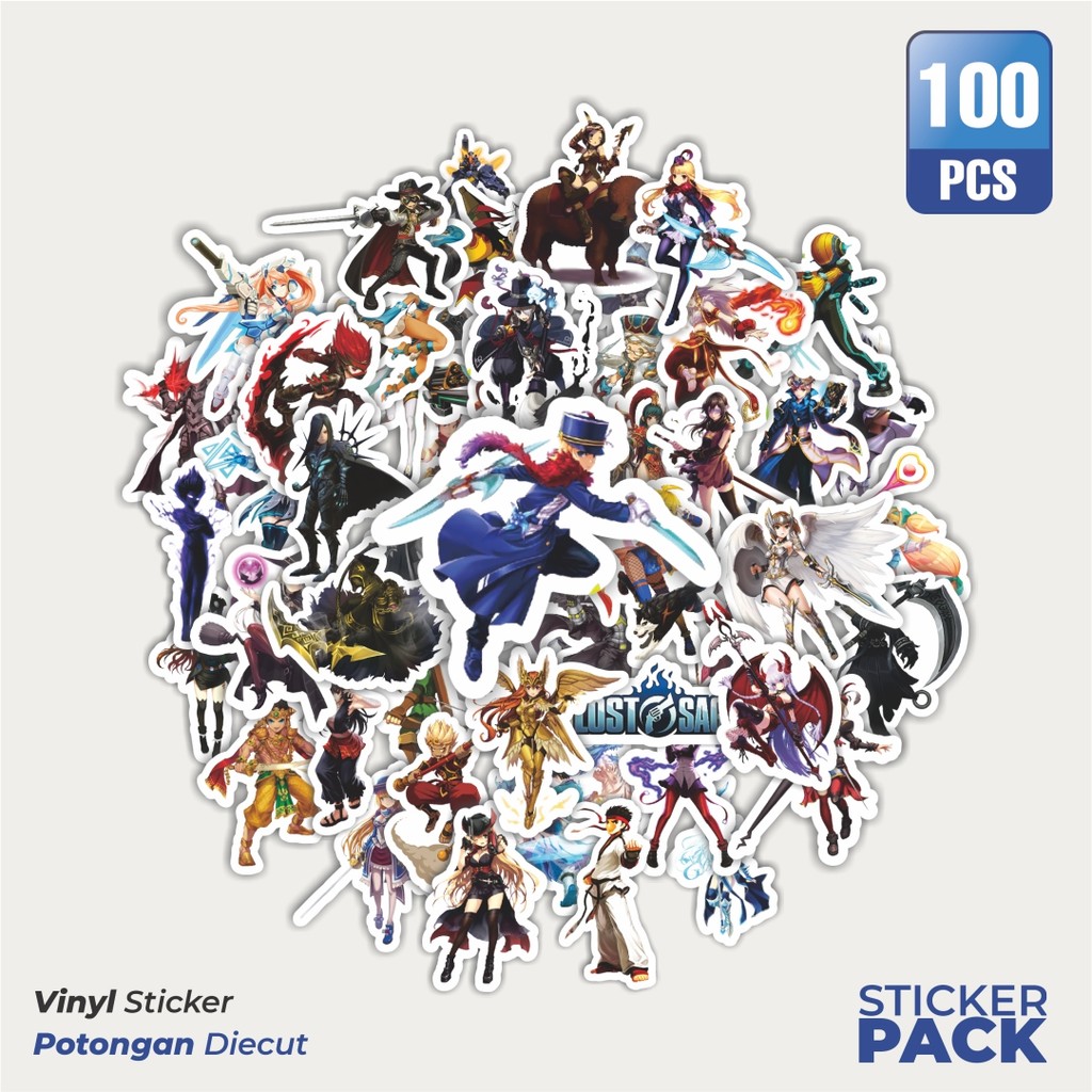 

Super Hemat! 100 PCS Stiker Game Onine Series Lost Saga Dekorasi Lucu Kreatif untuk Notebook, Skateboard, HP