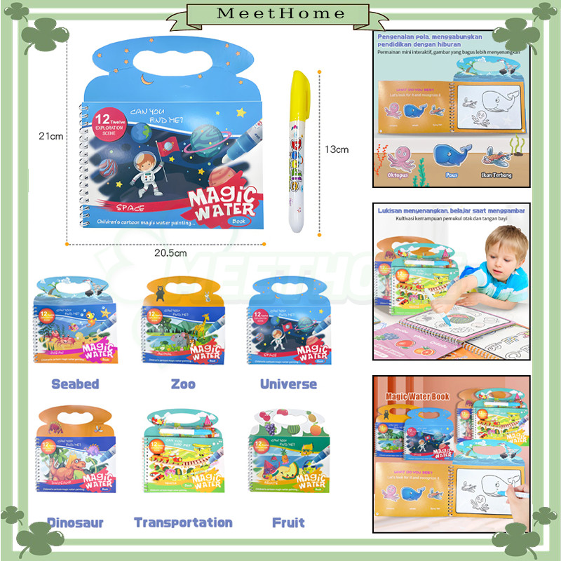 

Buku Mewarnai Magic Water Book Buku Mewarnai Ajaib Dengan Spidol Air