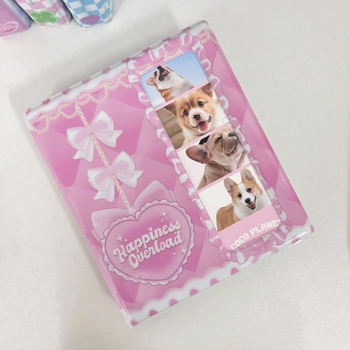 2 IN 1 COLLECT BOOK /  4 CUT PHOTOSTRIP BOOKMARK POSTCARD KOLBUK - PINK 2