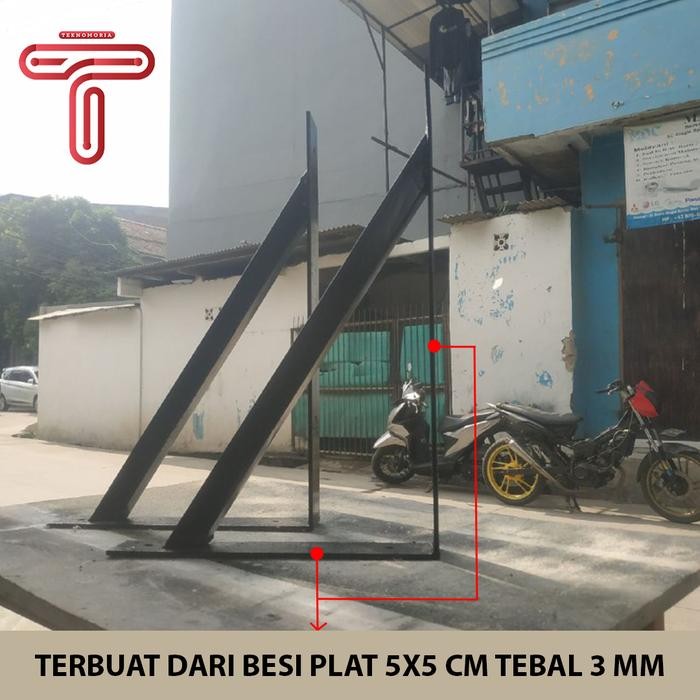 Bracket Ambalan Meja / Siku Besi Ambalan Heavy Duty Ukuran 50x30 cm
