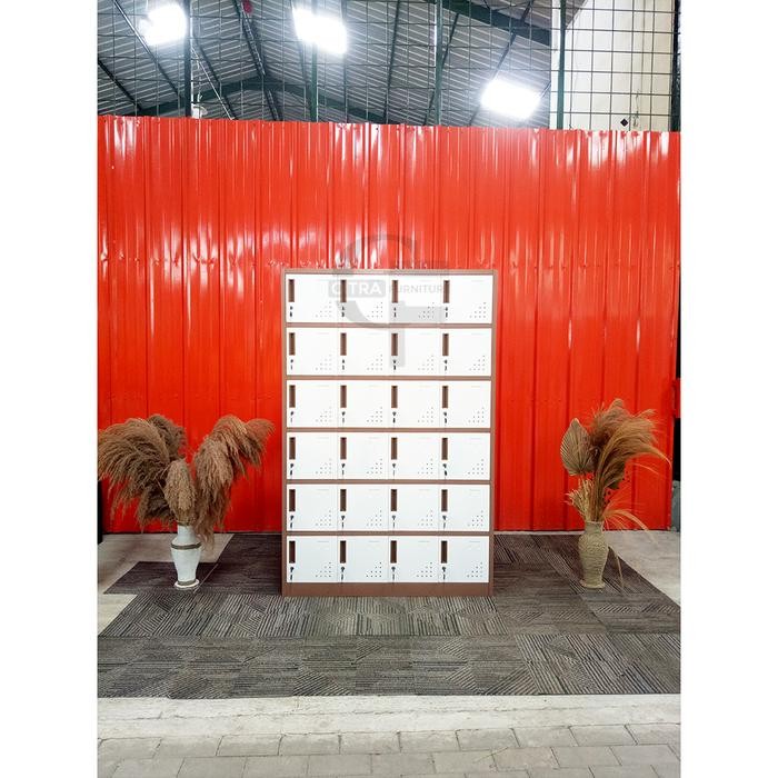 Lemari Loker Besi 24 pintu | locker Kantor Dokumen File - LOKER 24 PINTU, DIRAKIT