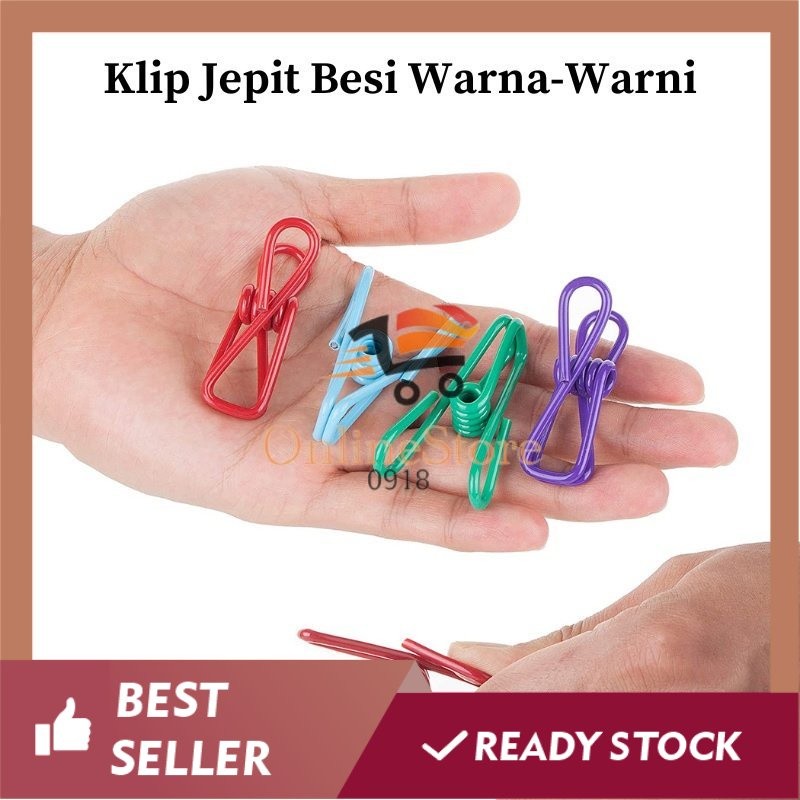 

OS -H407- Klip Jepit Besi Warna-Warni - Klip Jepit Serbaguna - Klip Jepit Jemuran ( isi 10 pcs )