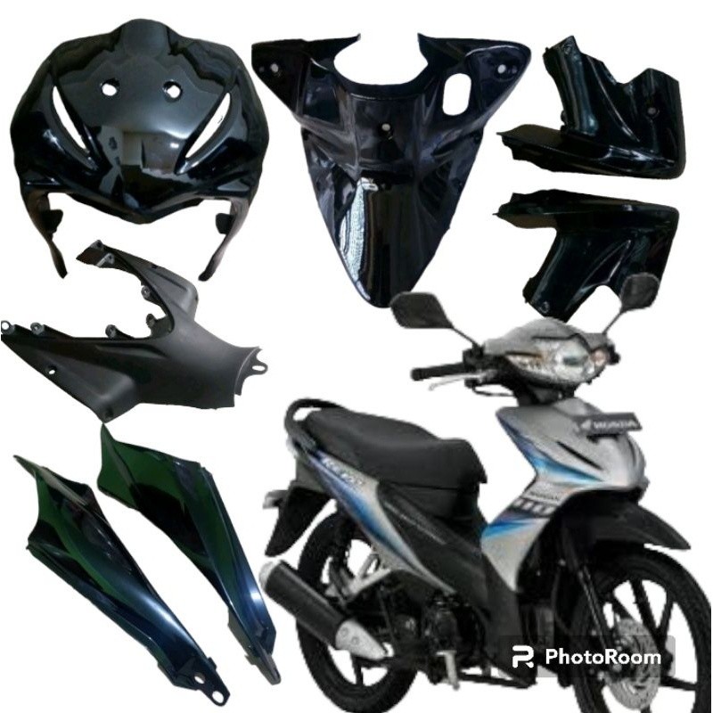 Satuan Full Body Revo Absolute - Cover Body Tameng Depan Tengah Samping Bawah Revo Absolute Hitam