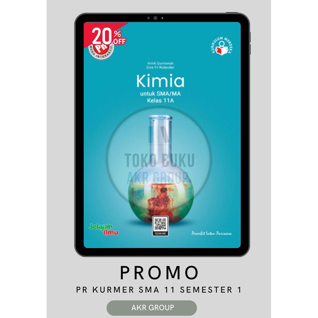 Buku Pr/Lks Kimia Kurmer SMA/MA Kelas 11/XI Semester 1  Intan pariwara Tahun 2025