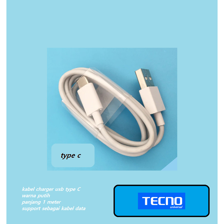 Usb type C  kabel charger tecno phantom x  (AC8) - phantom  x2 (AD8) - phantom x2 pro (AD9)