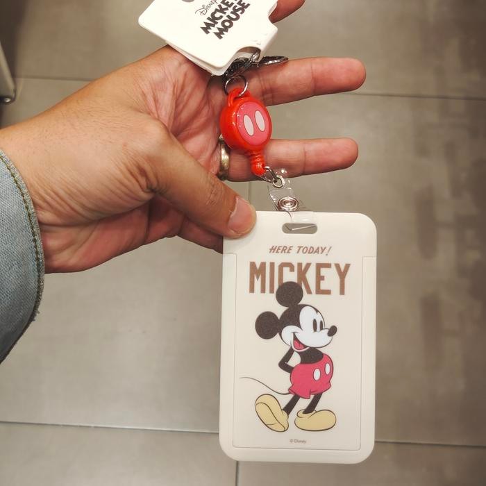 

BEST~[Terlaris] AKKY02 MINISO Card Holder + Tali Retracable DISNEY Collection STITCH - Mickey