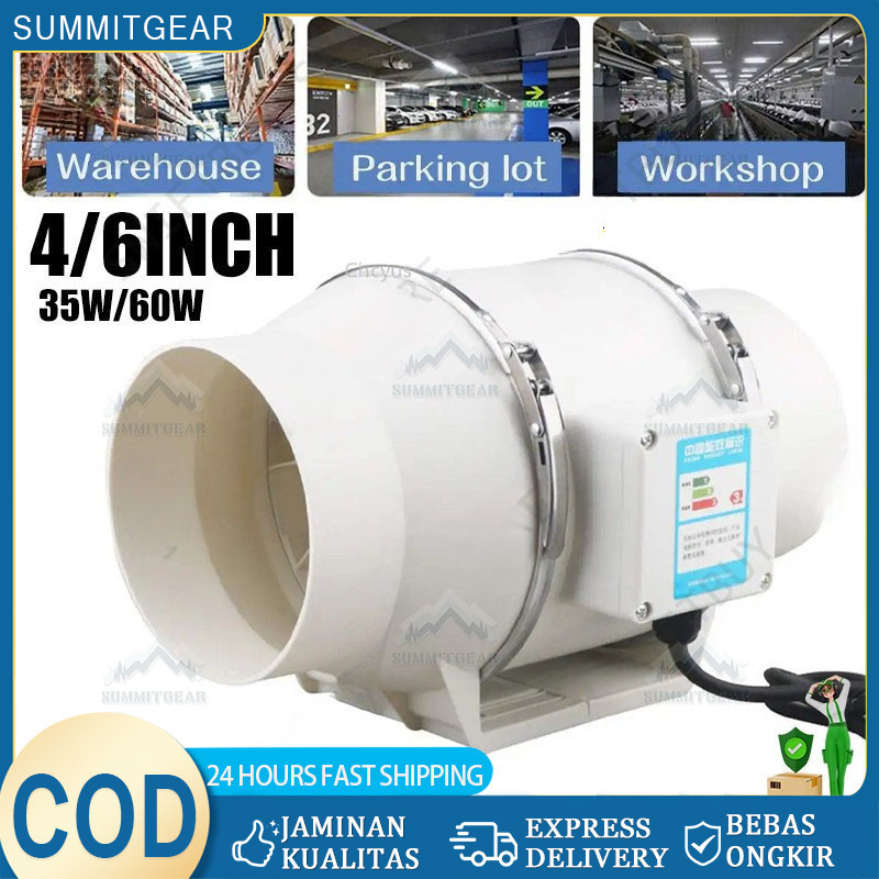 blower dapur penghisap asap dapur 4" 6" 8" 220V Blower Hisap Untuk Kamar Mandi Dapur Kipas Angin Bua