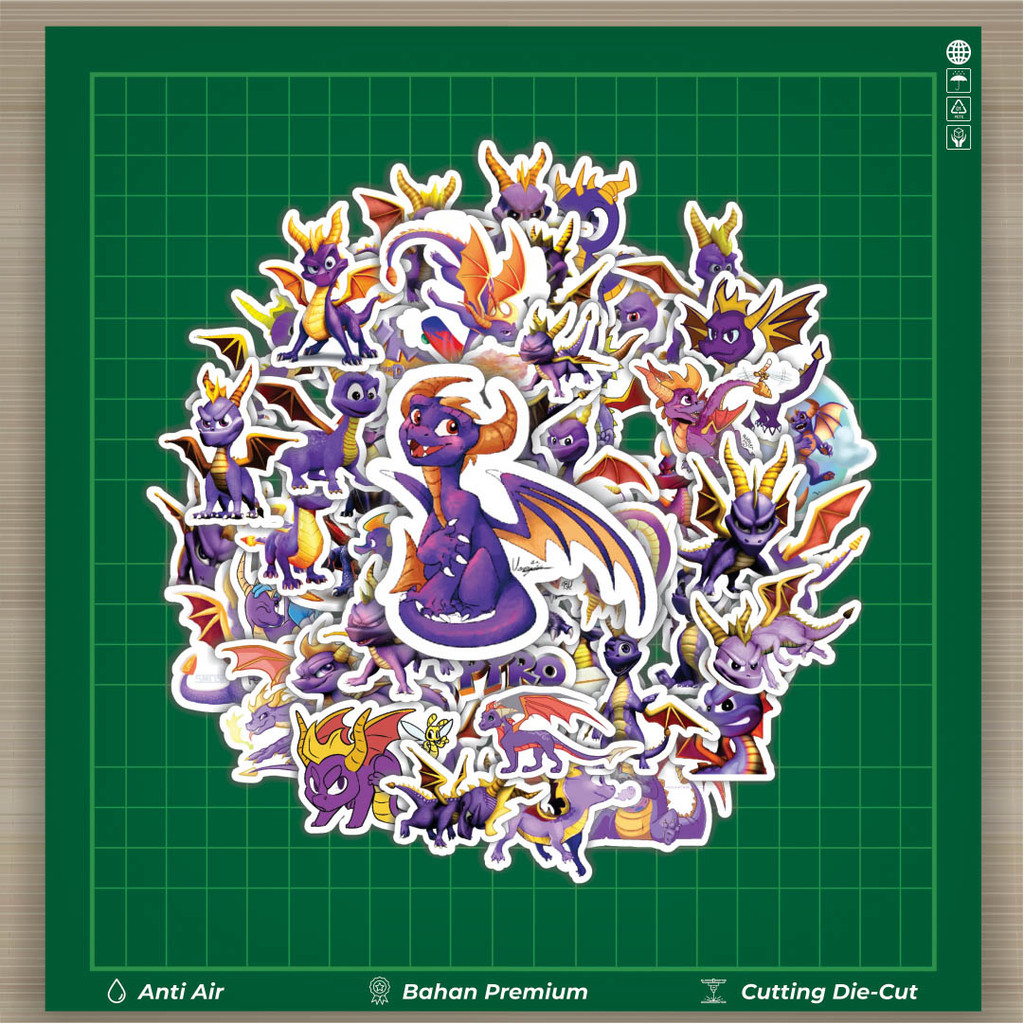

HOT 50 PCS STIKER Stiker Video Game Series Spyro the Dragon Stiker Fashion Cars Decal Dingin Kartu Album Custom Vinyl Anti Air- Sticker Aesthetic Buku Journal Koper Casing HP Tablet Laptop Helm Motor Botol Minum