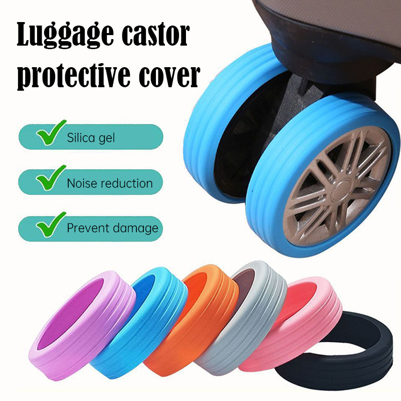 Penutup Anti-aus Roda Kursi Kantor Penutup Roda Kotak Batang Tarik Senyap  Penutup Pelindung Roda Ba