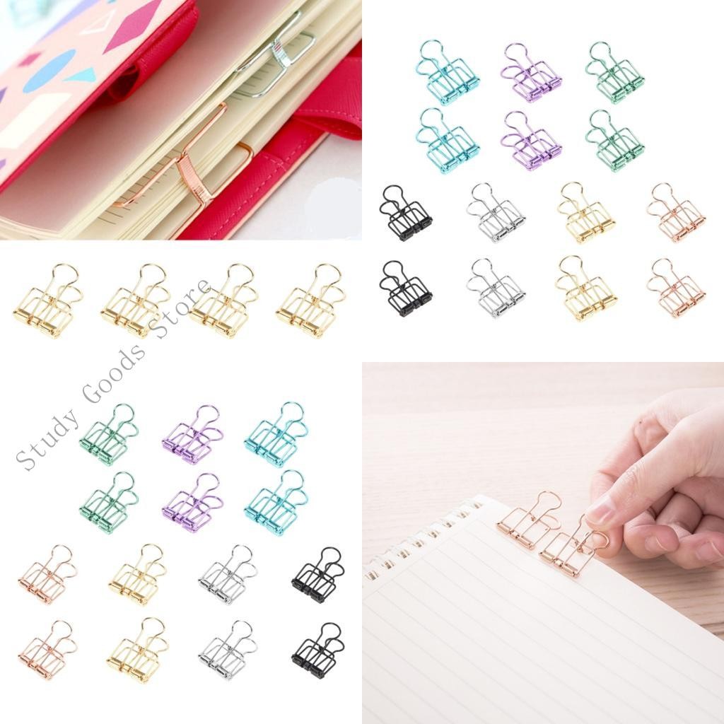 

14 Pcs 19/32/51mm Paper Clips Long Tail Binder Clips Bill Clips Hollow Out Money Paper Clamps Document Clips for School
