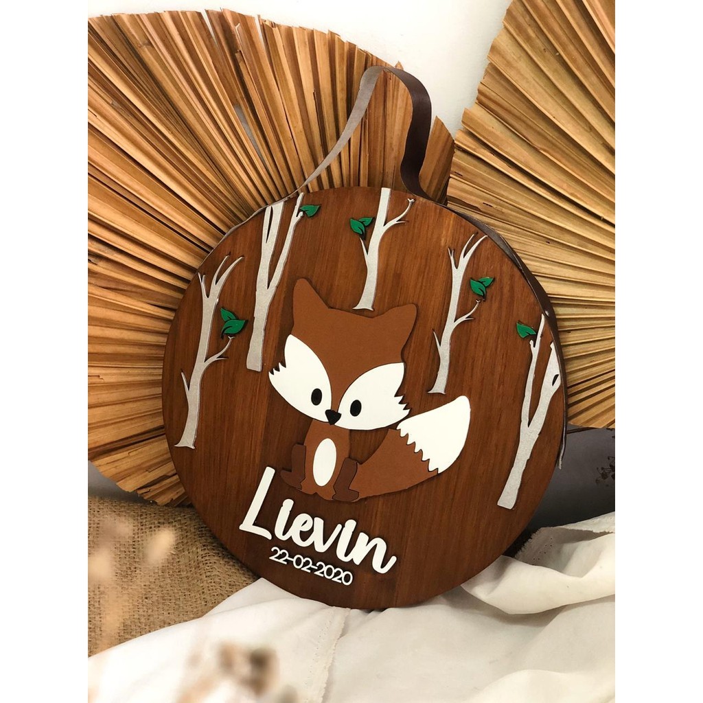 NAMA BAYI CUSTOM KAYU JATI DIAMETER 30CM