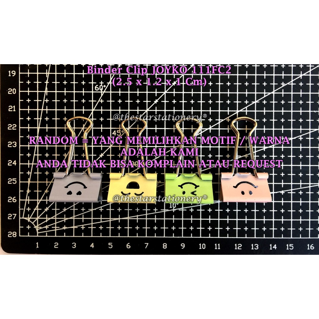 

(1 Biji) GROSIR Binder Clip JOYKO 111 FC2 Smile / Klip Penjepit Kertas Joyko 111FC2 (1 Biji)