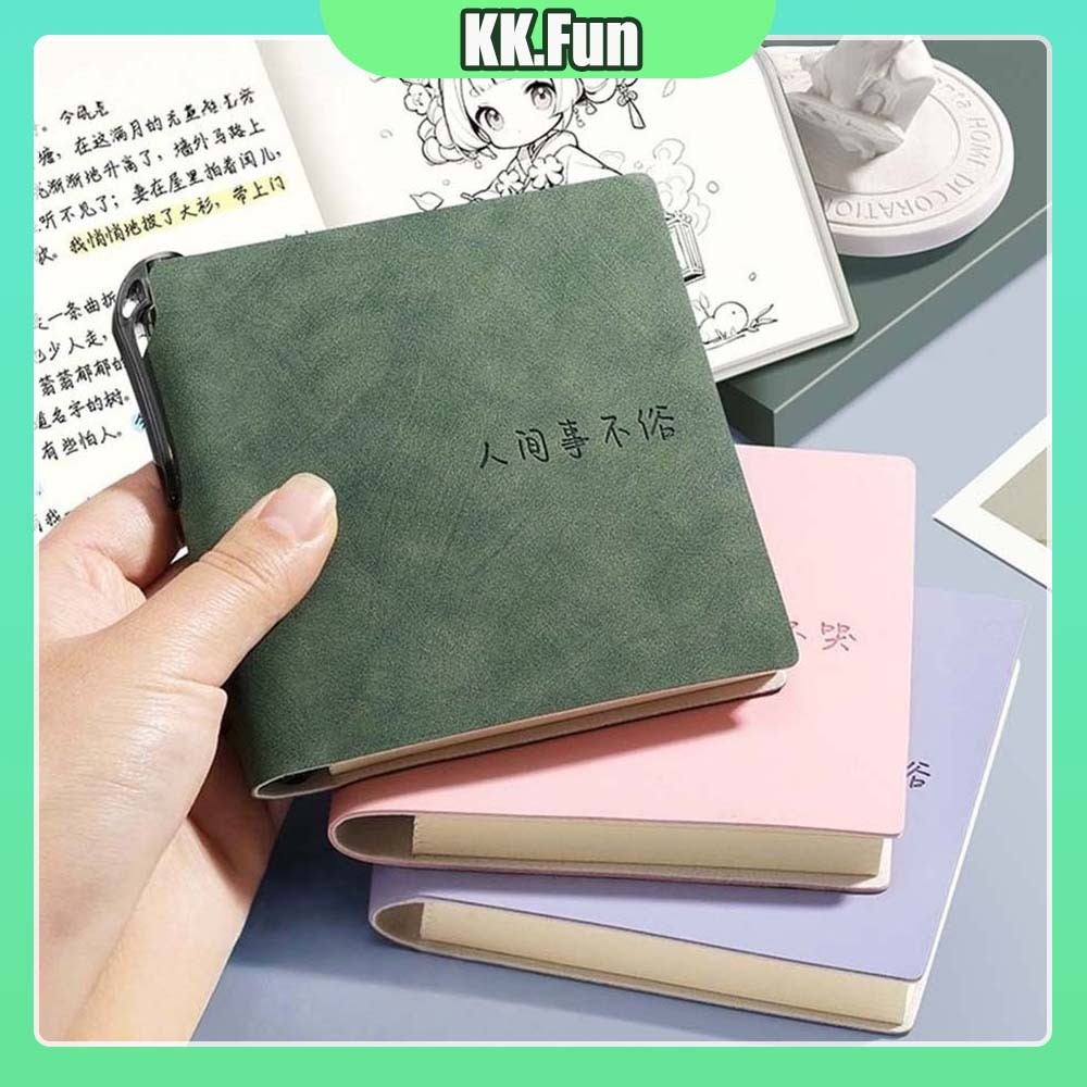 

100 Lembar Mini Aesthetic Portable Buku Tulis Notebook Mini A7 Buku Catatan Kecil Book PU Notebook