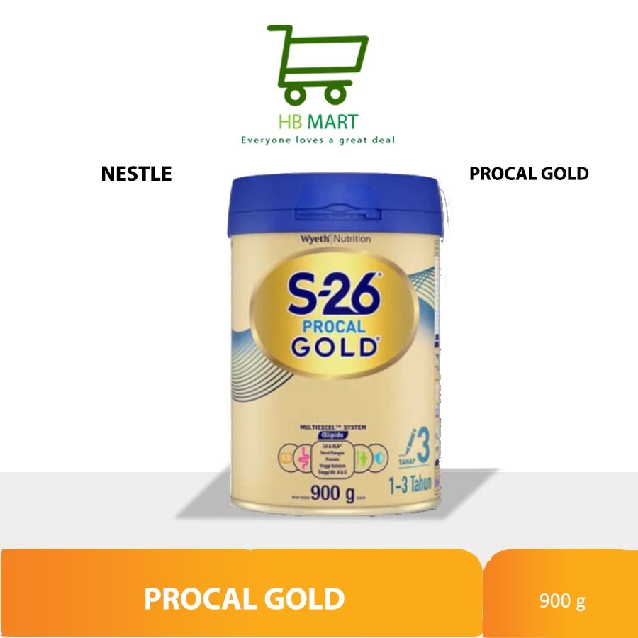 

S26 PROCAL GOLD 3 900 GR - S-26 Procal GOLD Tahap 3 Vanila Susu Pertumbuhan Anak Usia 1-3 Tahun