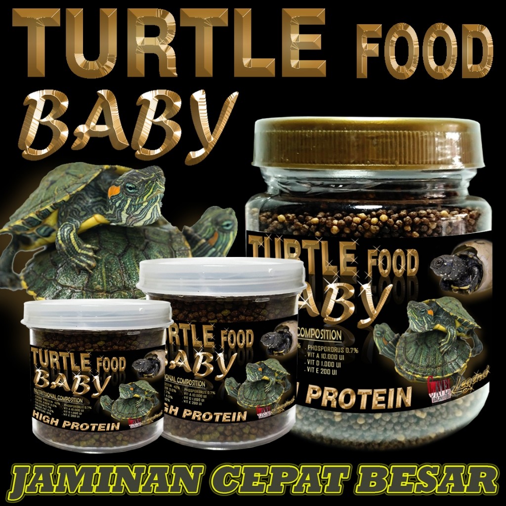 100 GR MAKANAN ANAKAN BAYI KURA-KURA BRAZIL RES CST AST DAMER AMBON ALIGATOR RAZOR MONBI PIPUT PICTA