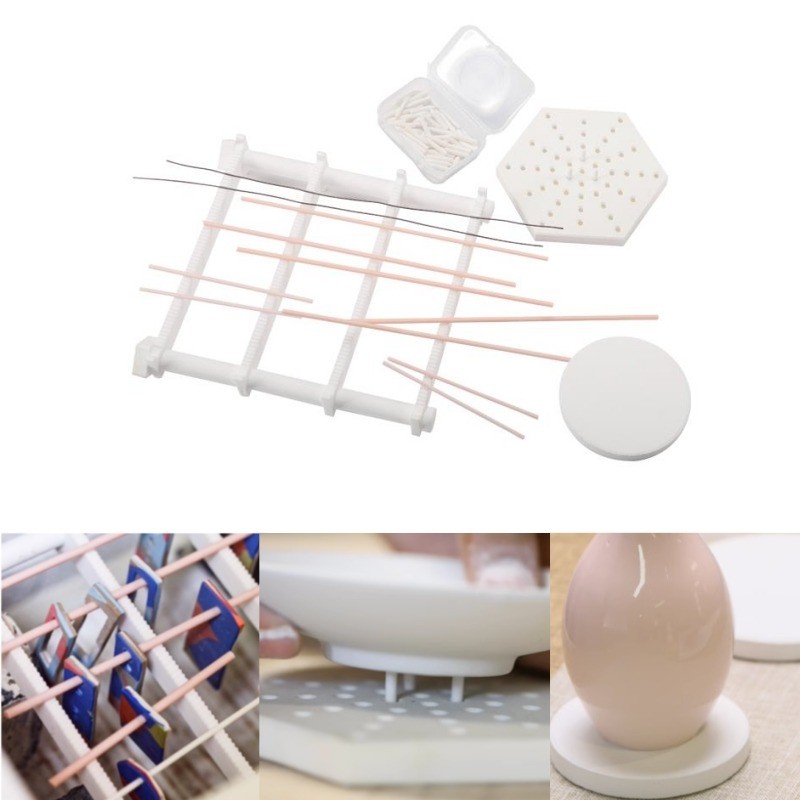 

Ceramic Kiln Auxiliary Tools Hanging Firing Support Porous Refractory Plate Accessories DIY Ceramic Jewelry Pendant Firing Tools