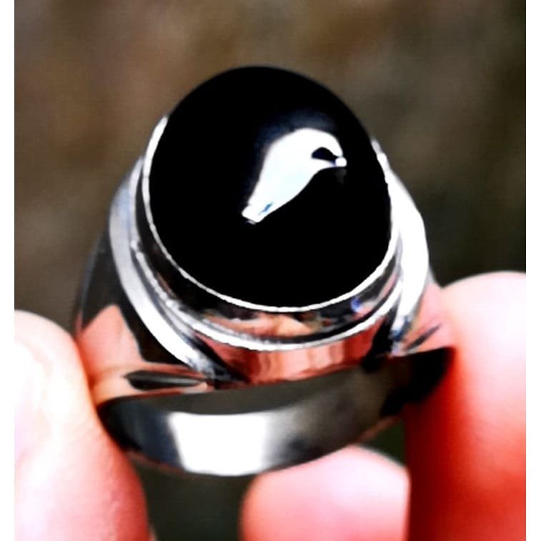 Batu Cincin Pria Kecubung Wulung Super Mewah Crystal HQ TERMURAH Asli kecubung