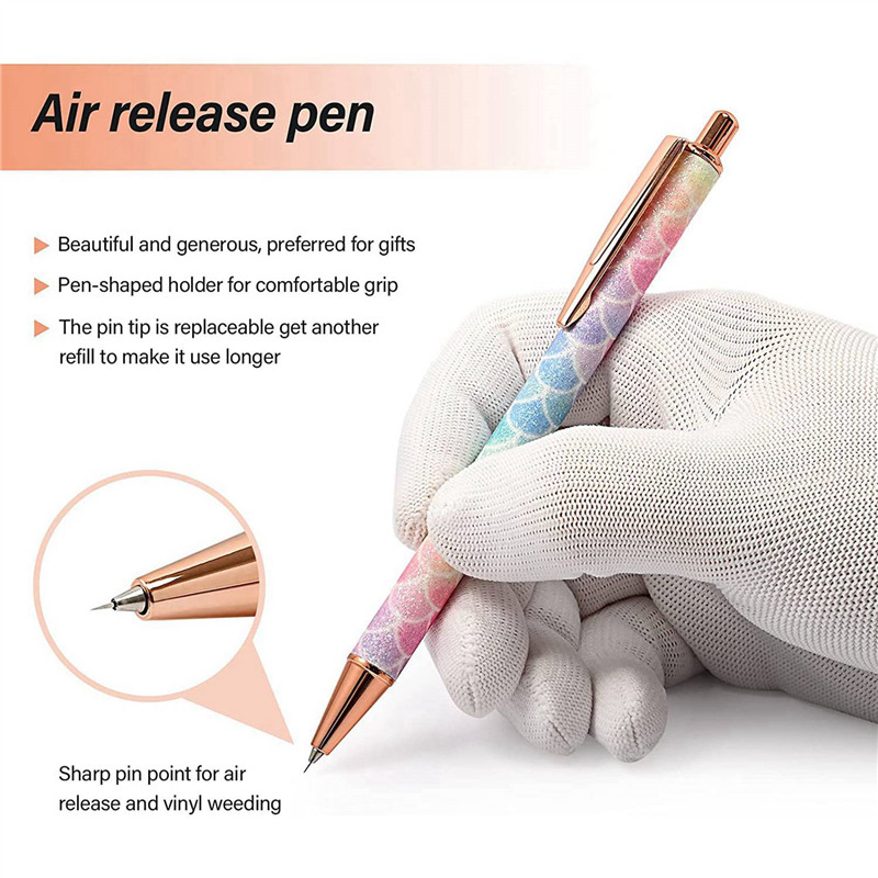 

AC88-4X Air Release Pen Tool Pin Pen Craft Vinyl Air Release Weeding Tools For Squeegee Out Bubble HTV Craft Vinyl