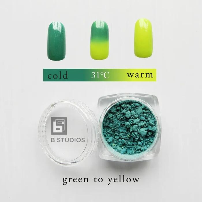 Bubuk Thermochromic I Pigmen Thermal I Perubahan Warna Oleh Suhu Nail Art Aksesoris Cat Kutek Polish