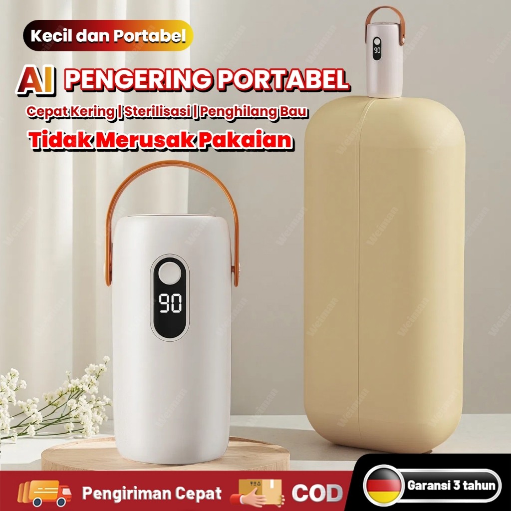 【COD】Mini Mesin Pengering Pakaian Portabel Pengering Baju Portable Pemanas Pengering Pakaian Lipat L