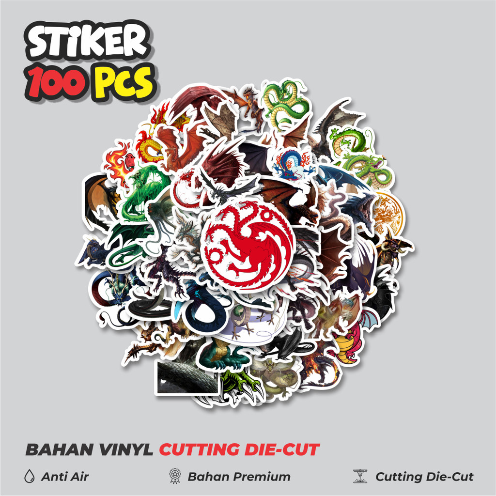 

Terbaru! 50 pcs Stiker Dragon Illustration Mix 2 [Ilustrasi Naga] Dekorasi Lucu Kreatif untuk Notebook, Skateboard, HP